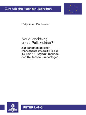 cover image of Neuausrichtung eines Politikfeldes?